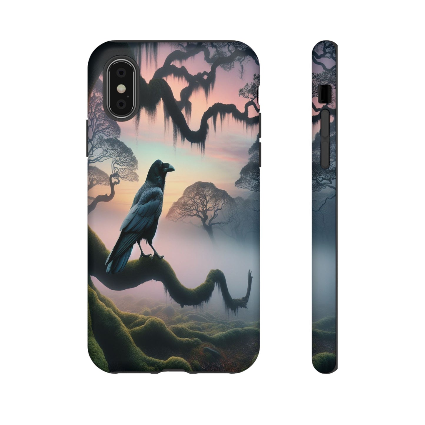 Raven in the Misty Forest - Phone Case