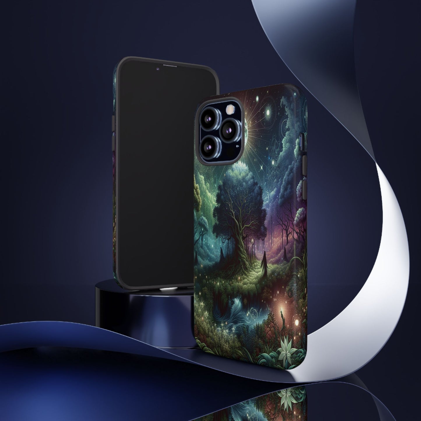 Luminous Forest Nightscape - Phone Case