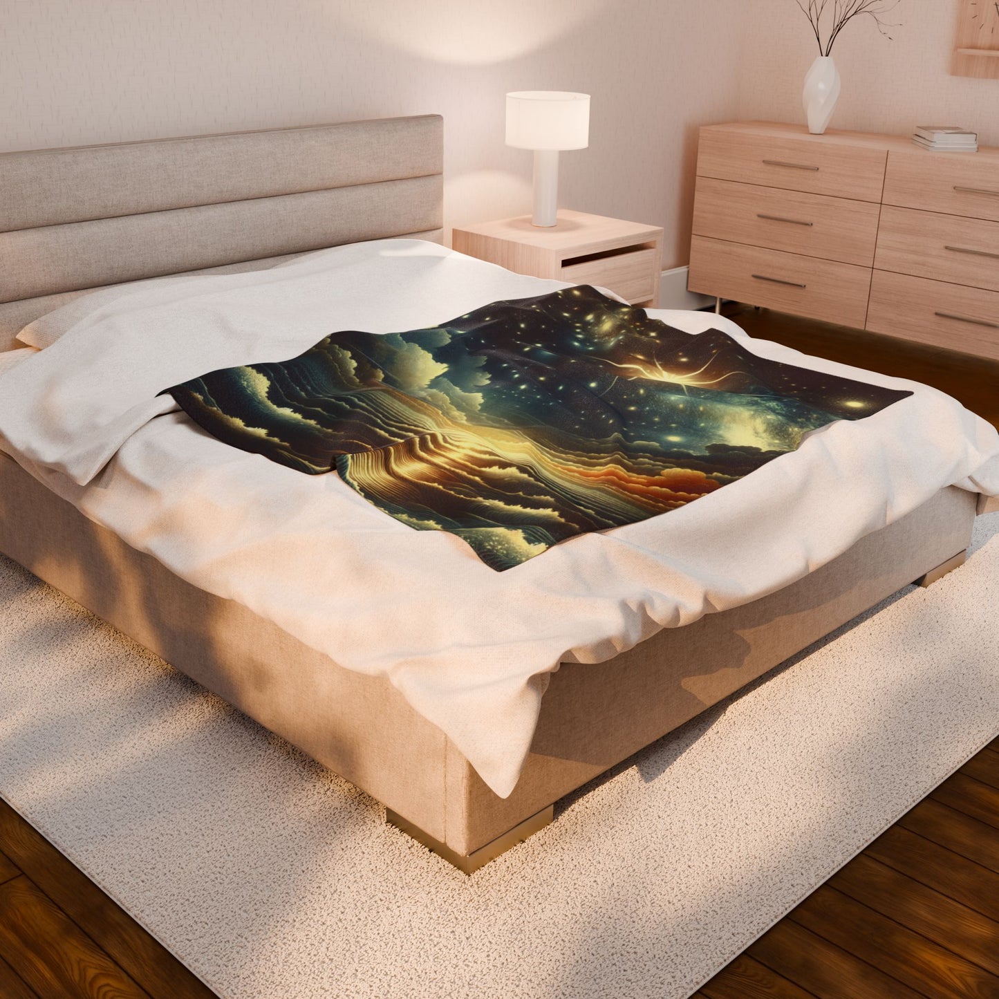 Radiance Above the Sea - Plush Blanket