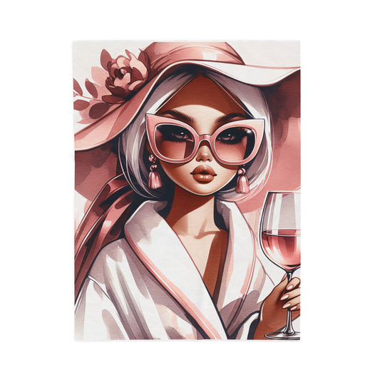 Chic Rosé Moment - Plush Blanket