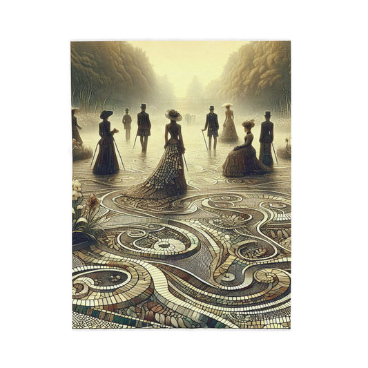 Garden Promenade Mosaic Morning- Plush Blanket