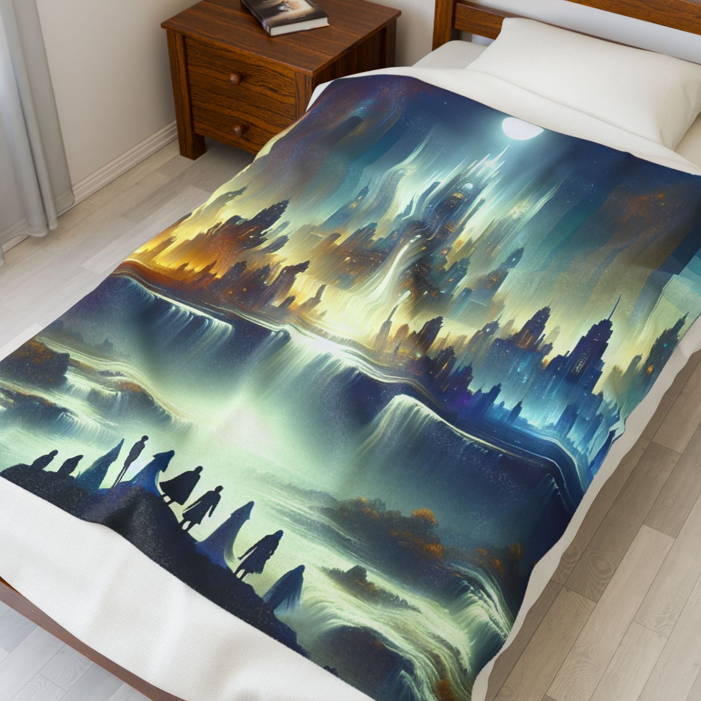 City of Starlight Cascade - Plush Blanket
