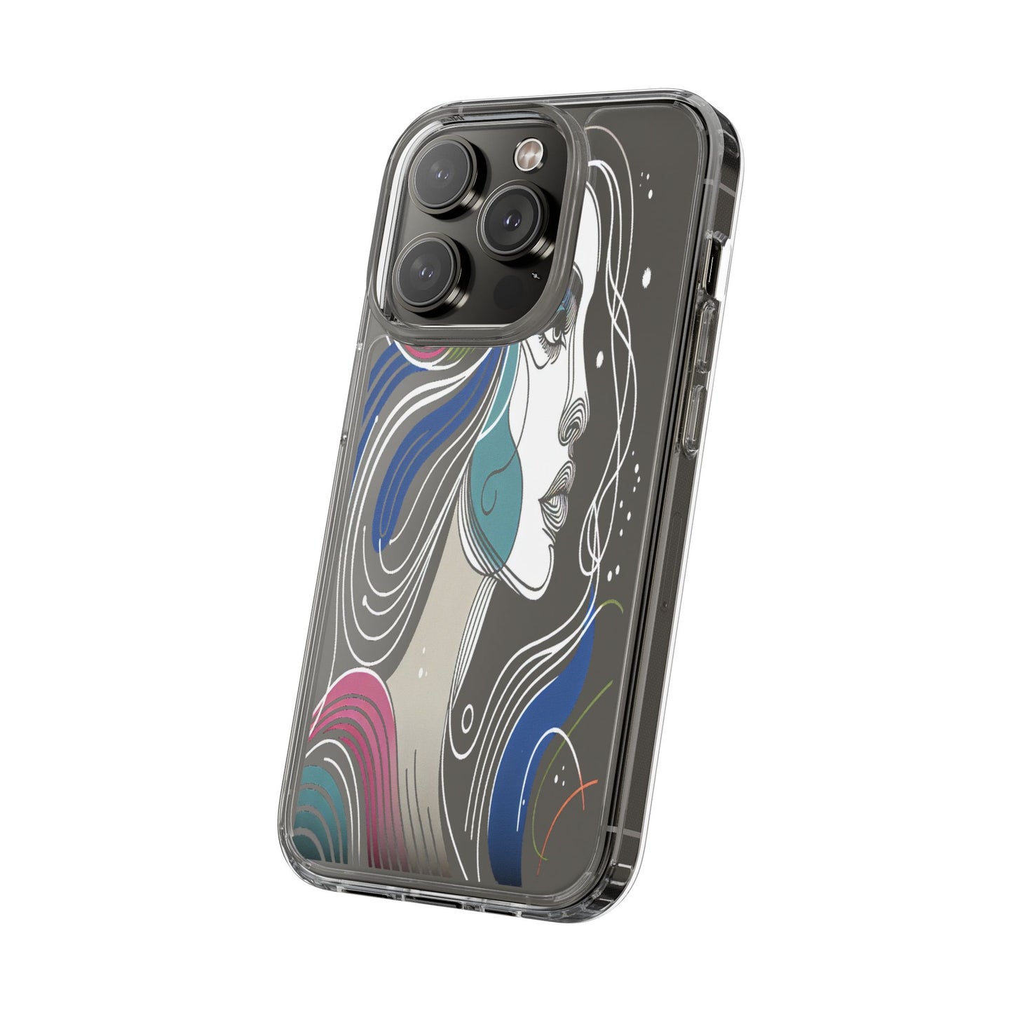 Transparent Portrait of Imagination Iphone Case Compatible With Iphone 16 15 14 - Clear Phone Cover