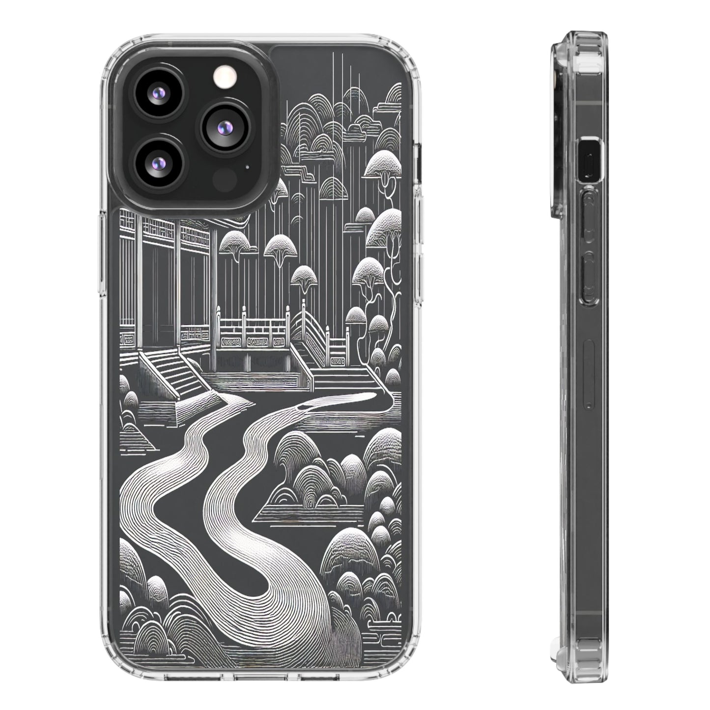 Transparent Zen Pathway Iphone Case Compatible With Iphone 16 15 14 - Clear Phone Cover