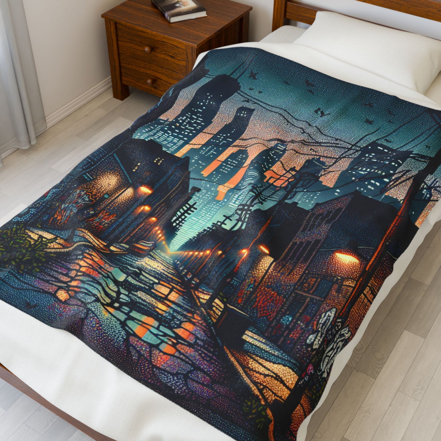 Nightfall in the Alley - Plush Blanket