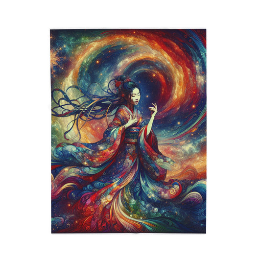 Mystical Universe Dance - Plush Blanket
