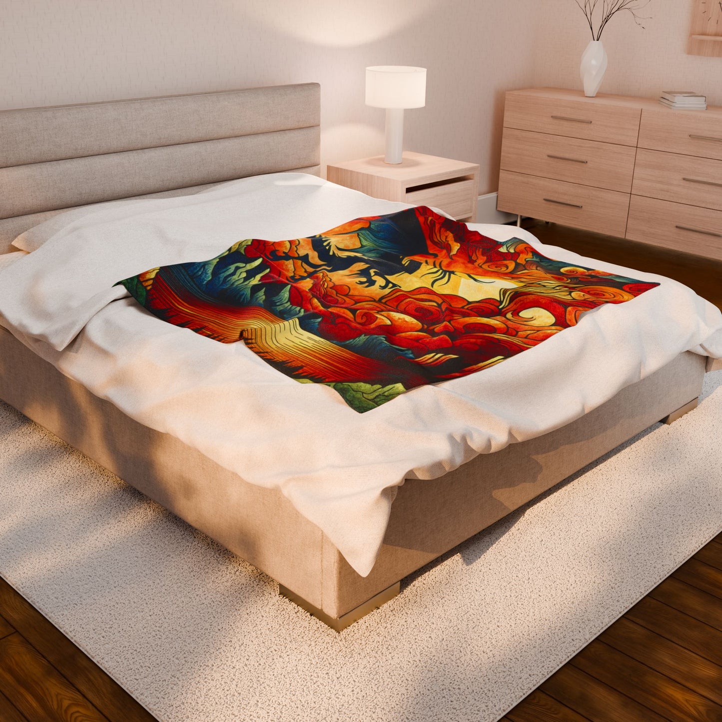 Dragon in Flight - Plush Blanket
