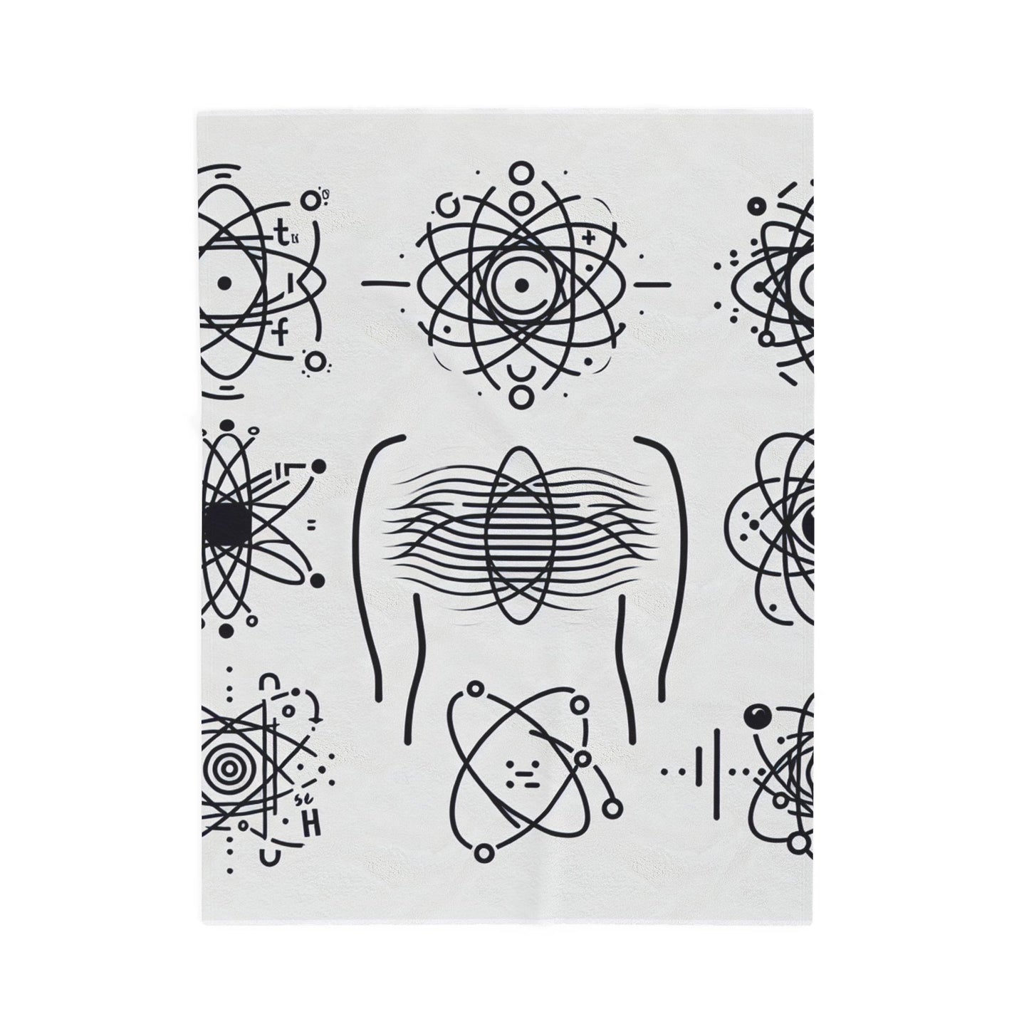 Atomic Sketches and Symbols- Plush Blanket