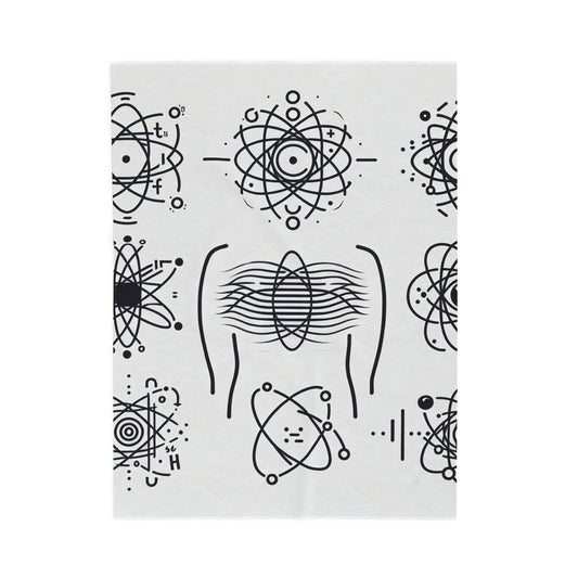 Atomic Sketches and Symbols- Plush Blanket