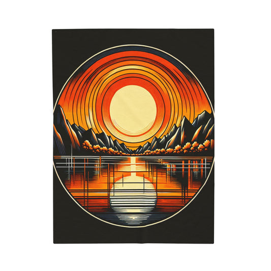 Rippling Radiance at Dusk- Plush Blanket
