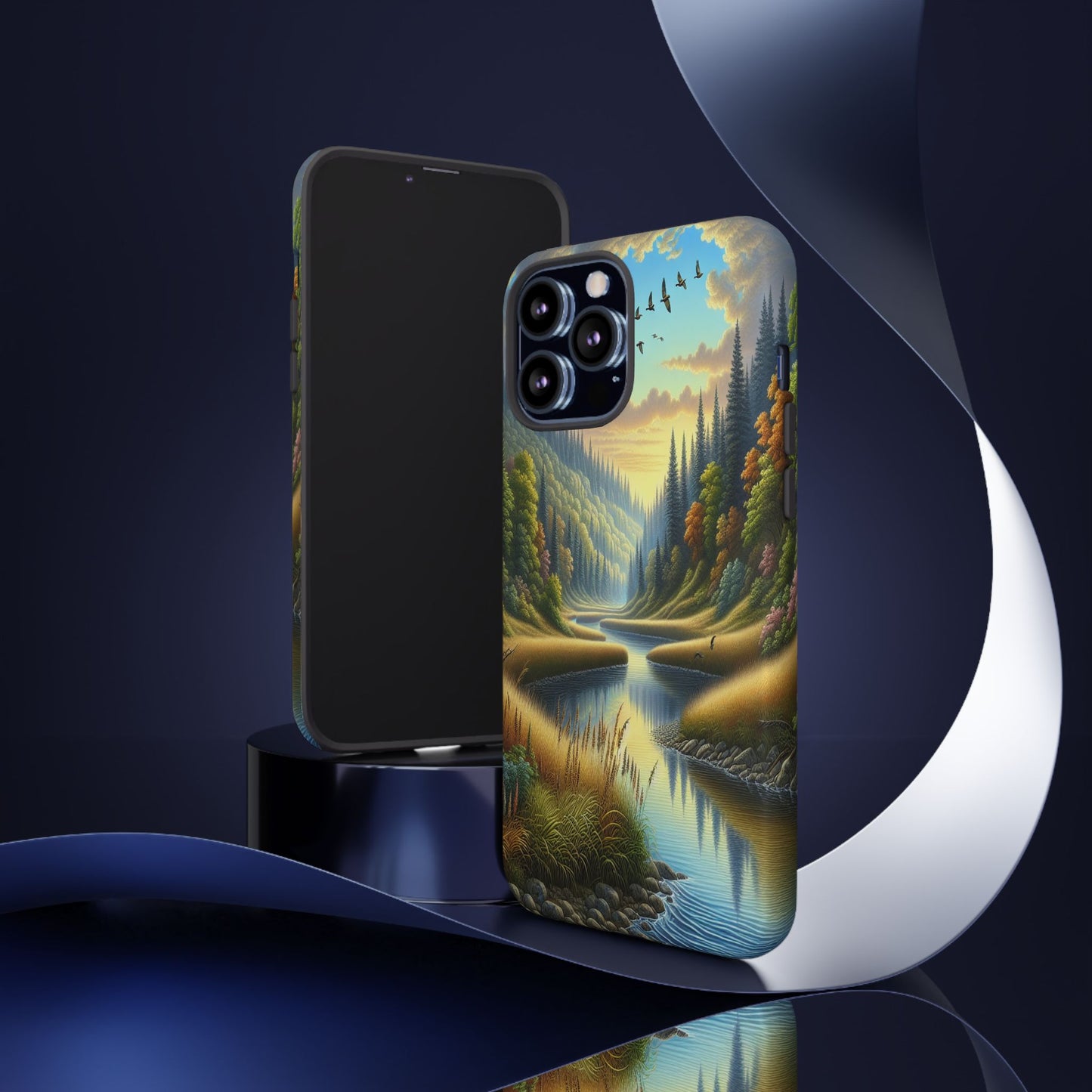 ProtectiveTranquil Riverside EscapeIphone Case Compatible With Iphone 16 15 14 - Phone Cover