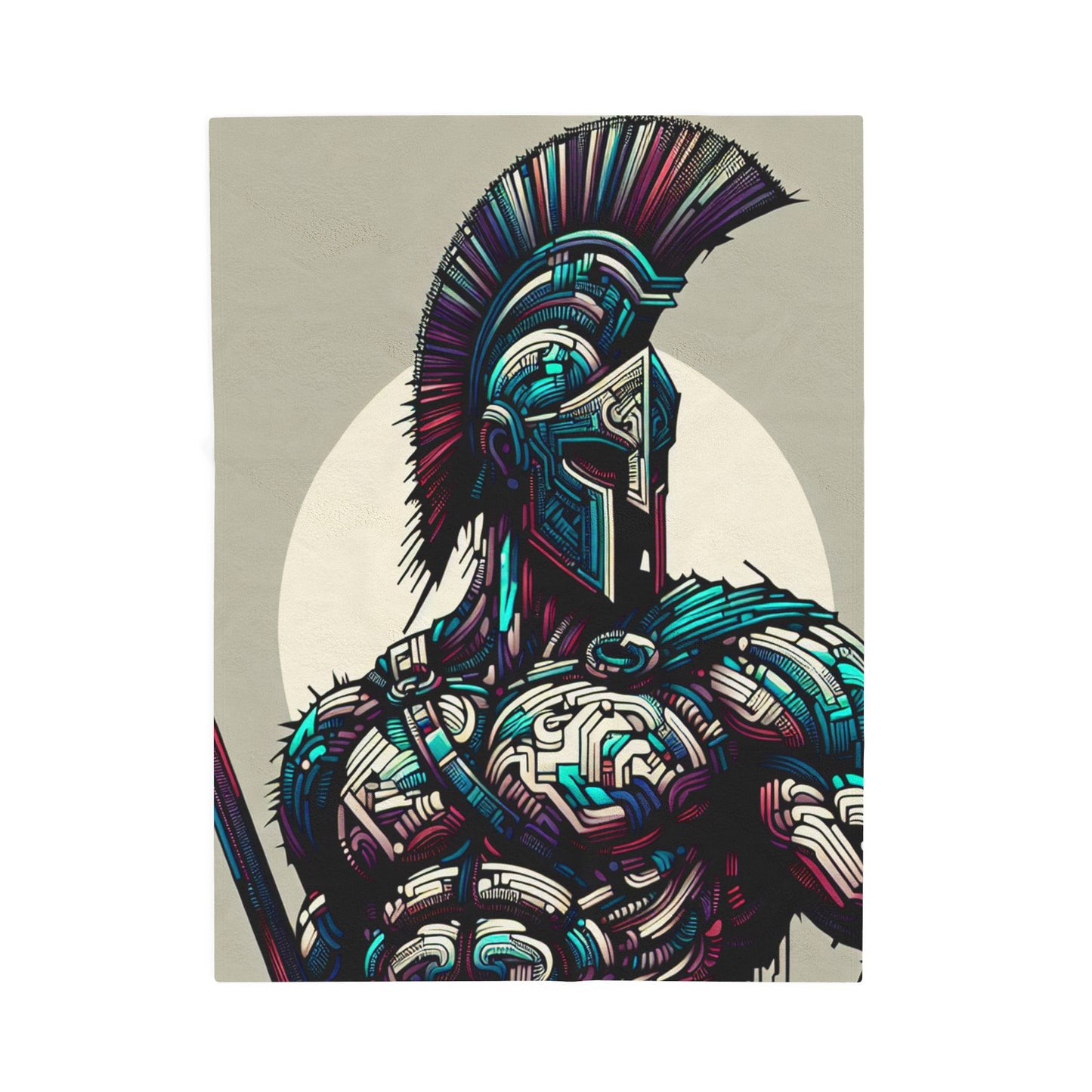 Futuristic Sentinel Duty- Plush Blanket