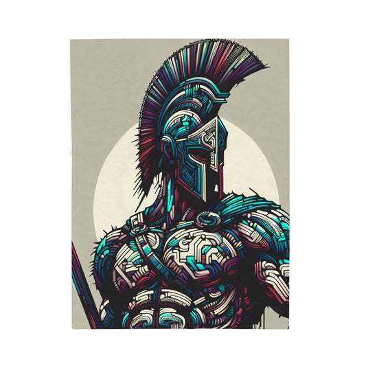 Futuristic Sentinel Duty- Plush Blanket