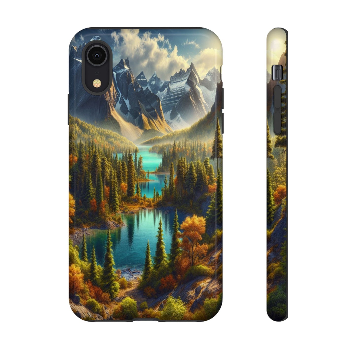 Radiant Peaks and Tranquil Waters - Phone Case