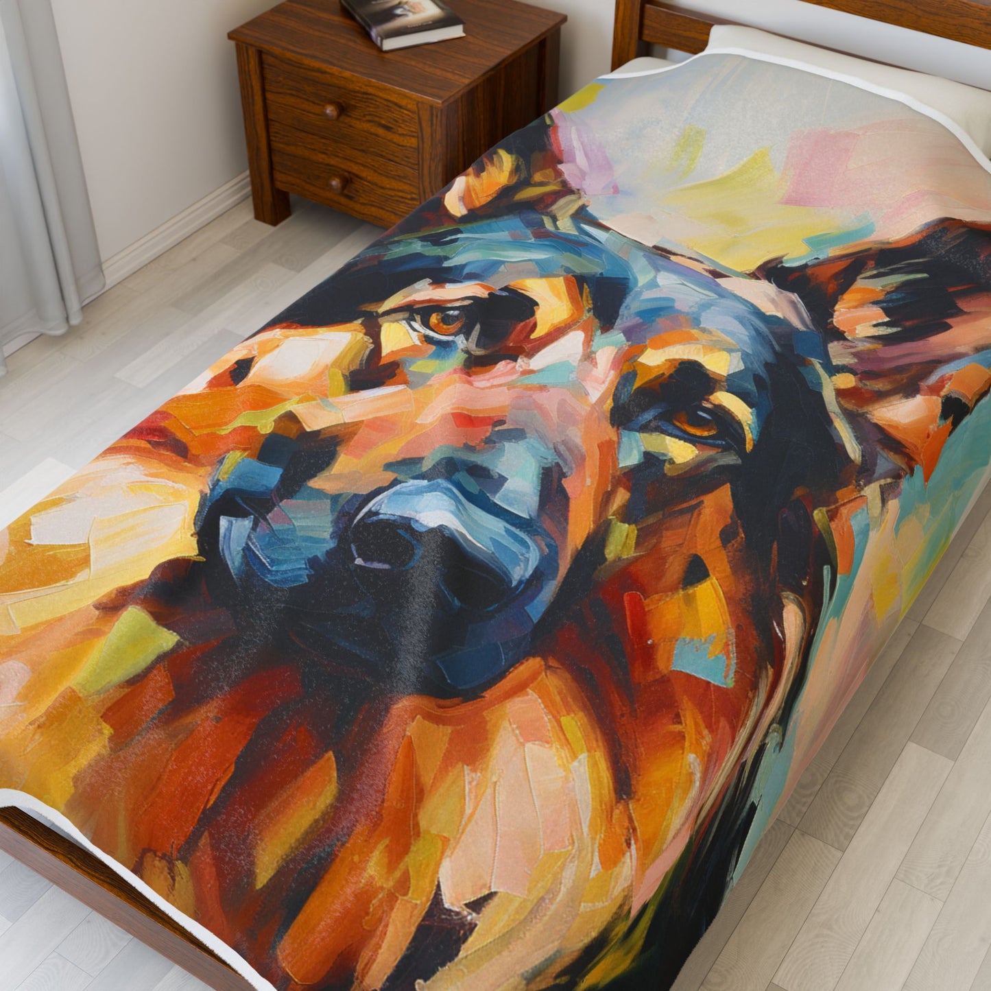 Canine Brushstrokes- Plush Blanket