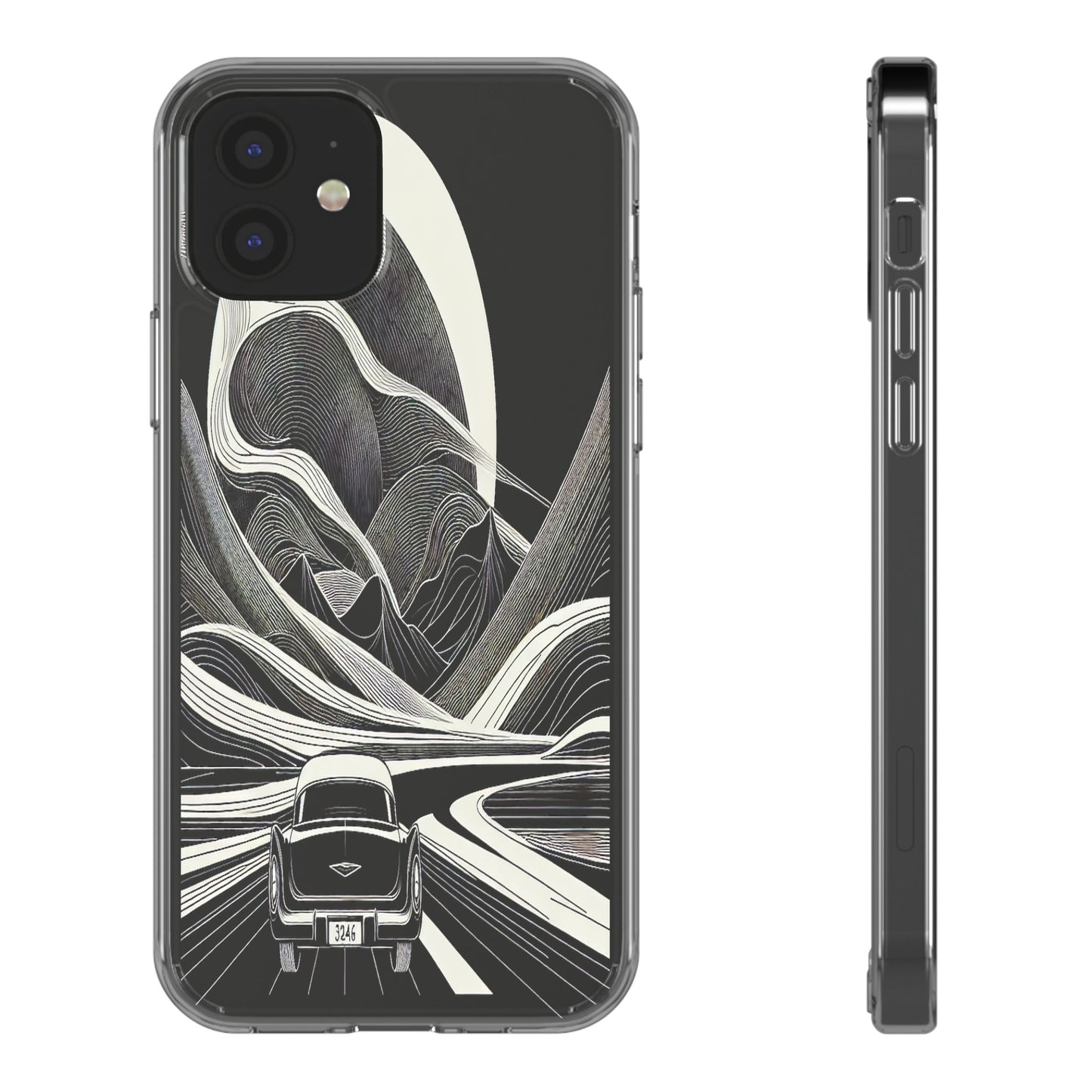 Journey Through the Curves - Clear Phone Case
