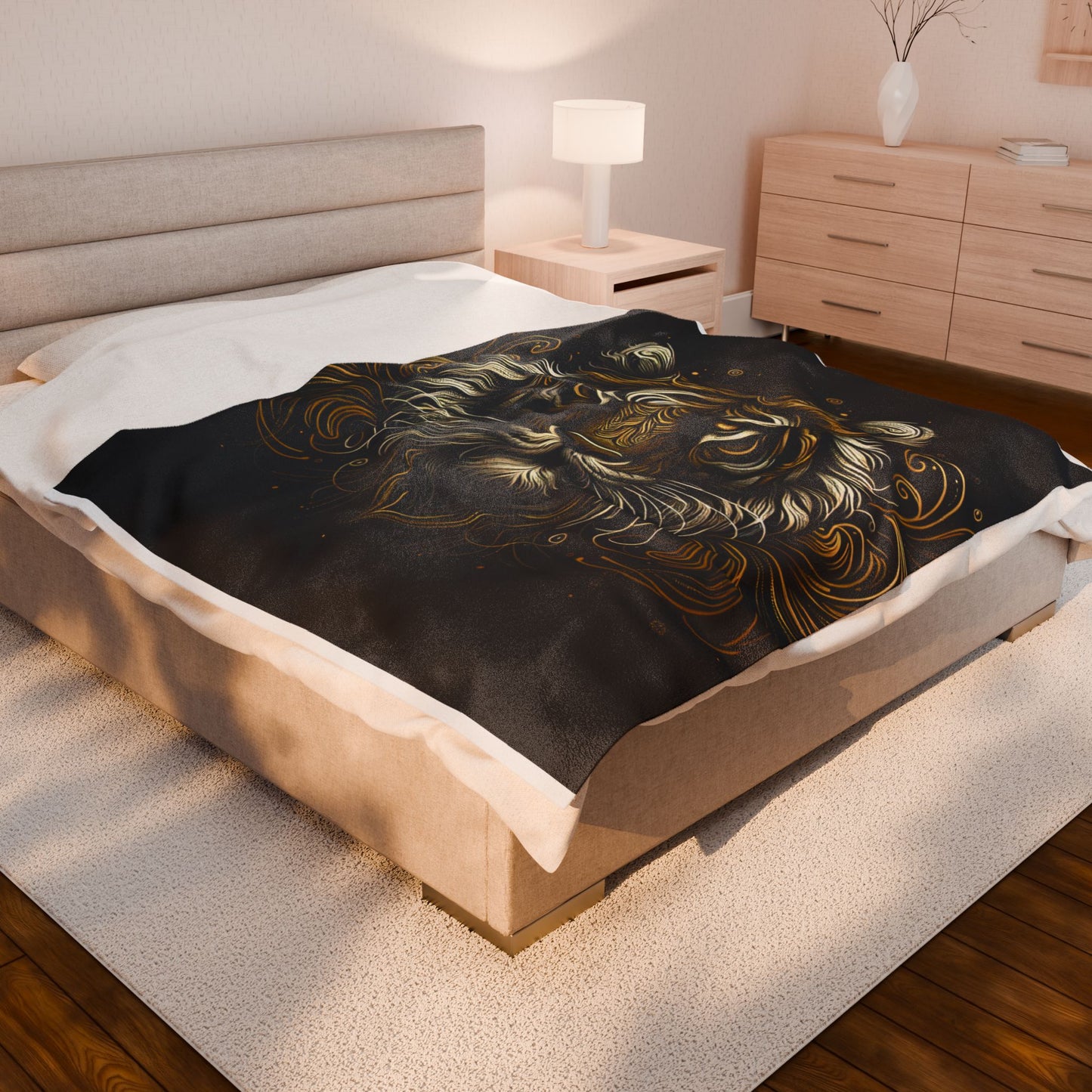 Majestic Feline Fantasy - Plush Blanket