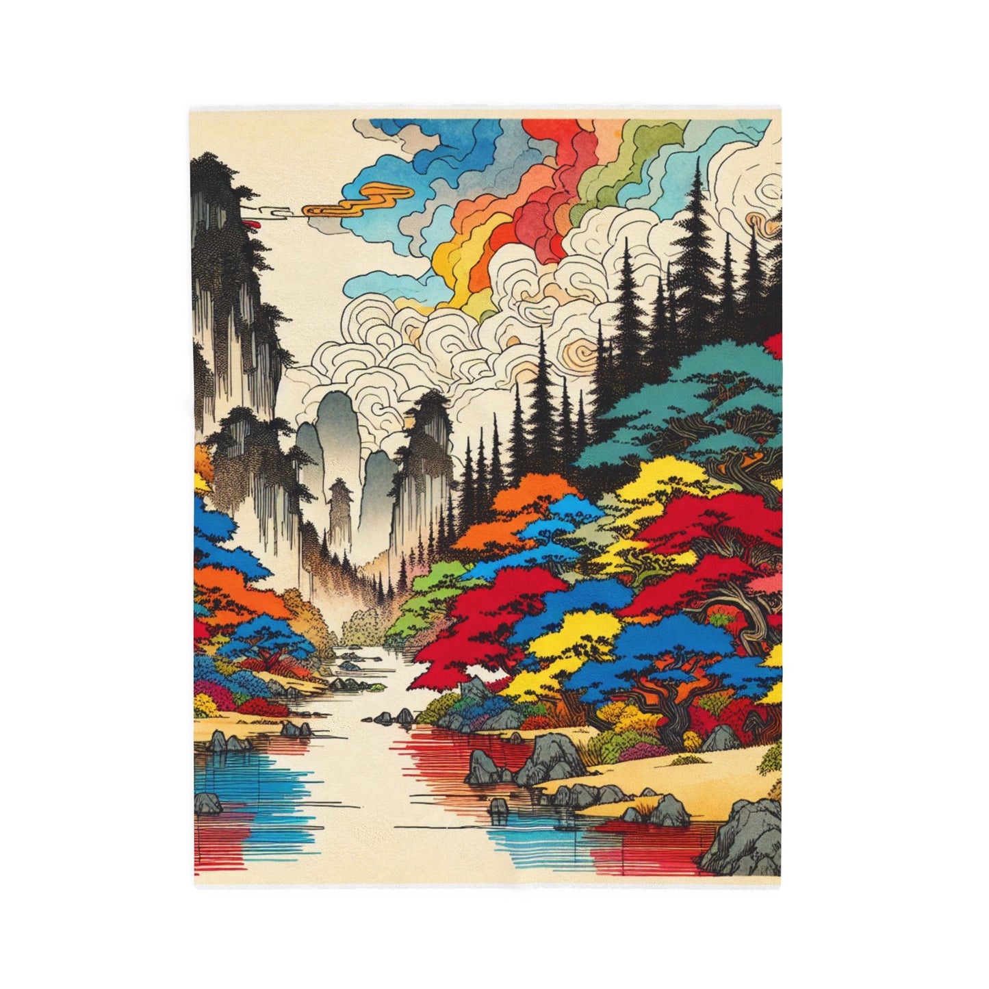 Harmony of Seasons - Plush Blanket