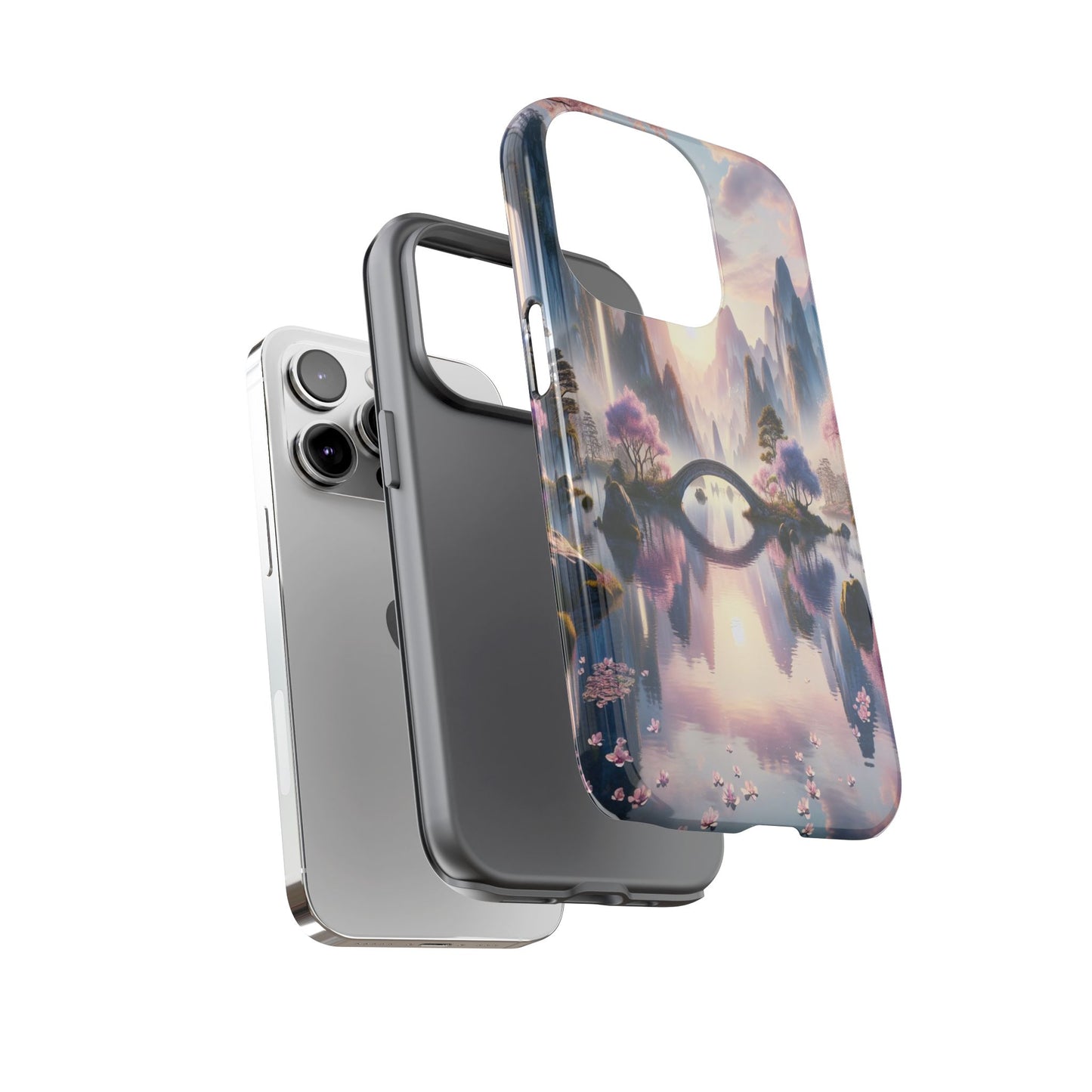 Ethereal Landscape Ablaze with Color - Phone Case