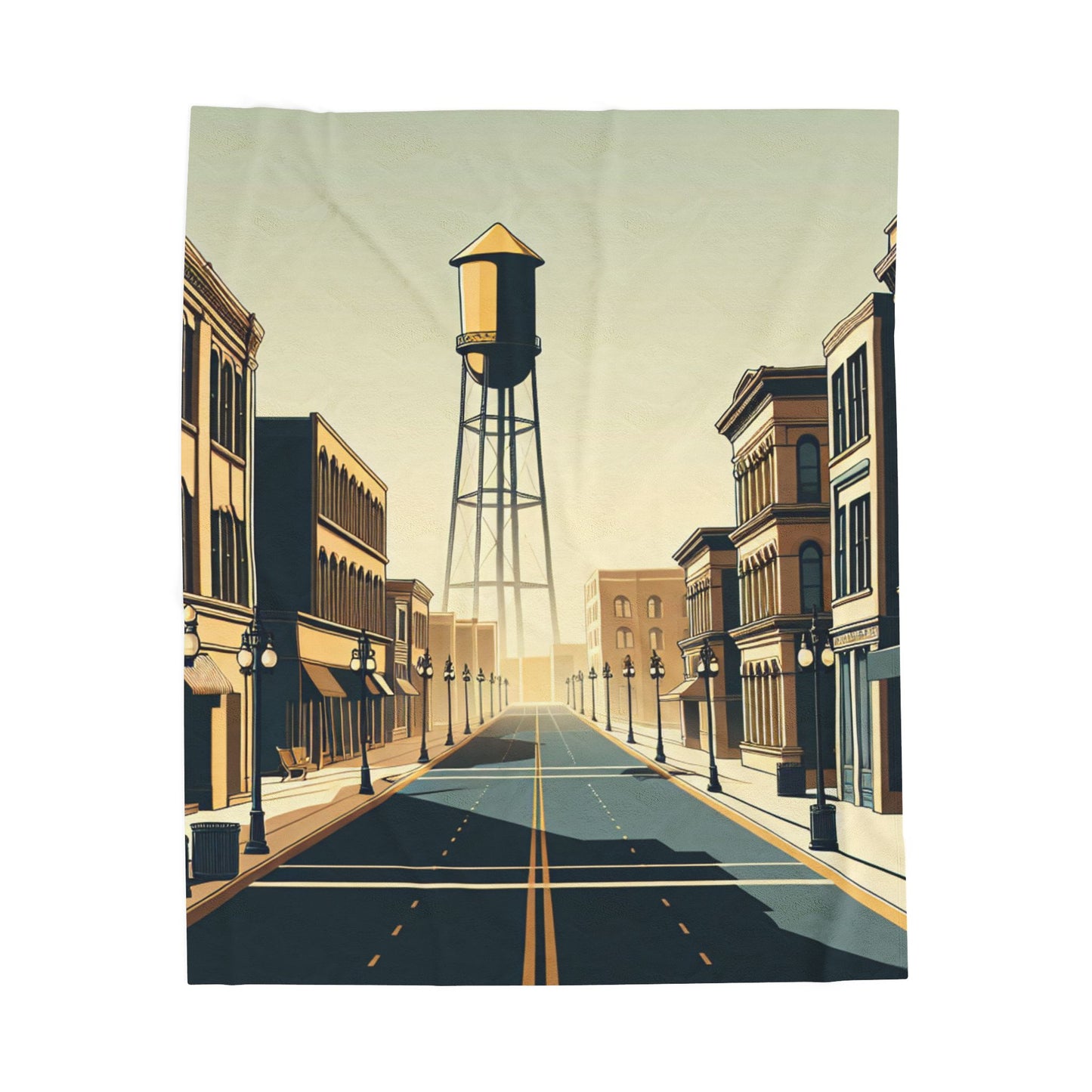 Empty Streets at Dawn - Plush Blanket