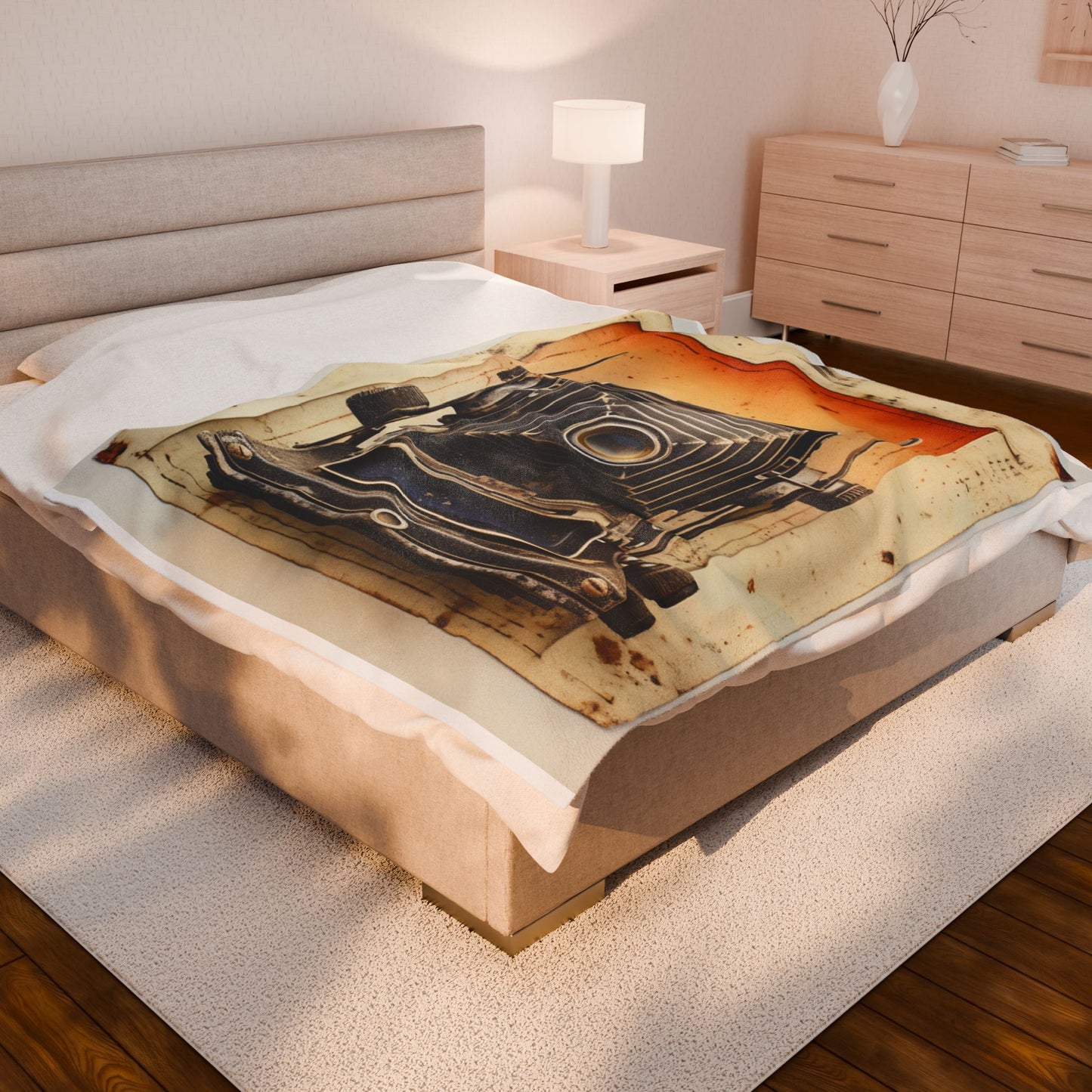 Captured Time in Monochrome- Plush Blanket