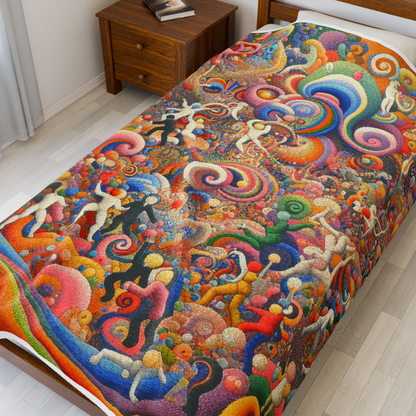 A Dance Through Vivid Dreams - Plush Blanket