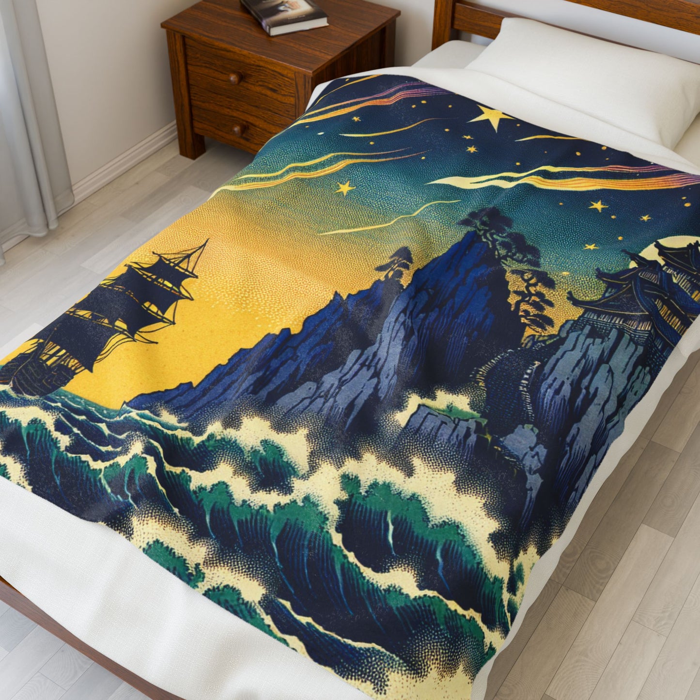 Seafarers and Shooting Stars - Plush Blanket