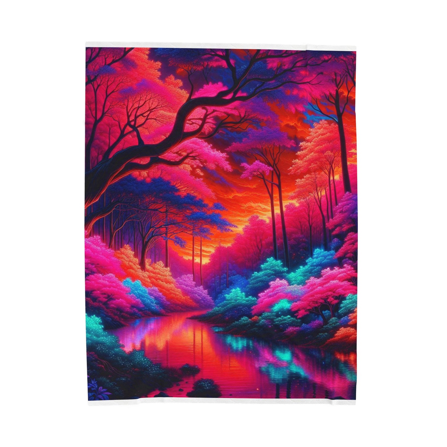 Nature's Radiance Unleashed - Plush Blanket