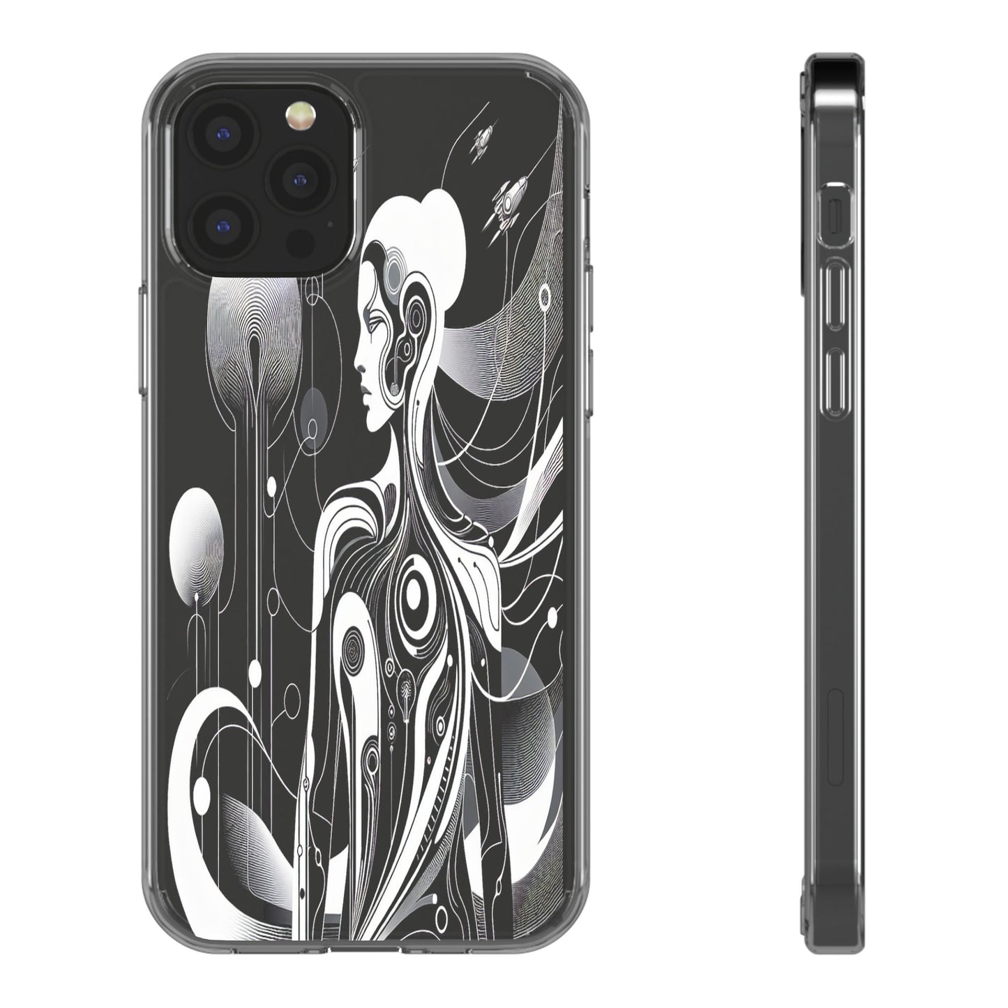 Transparent Galactic Ascent Iphone Case Compatible With Iphone 16 15 14 - Clear Phone Cover