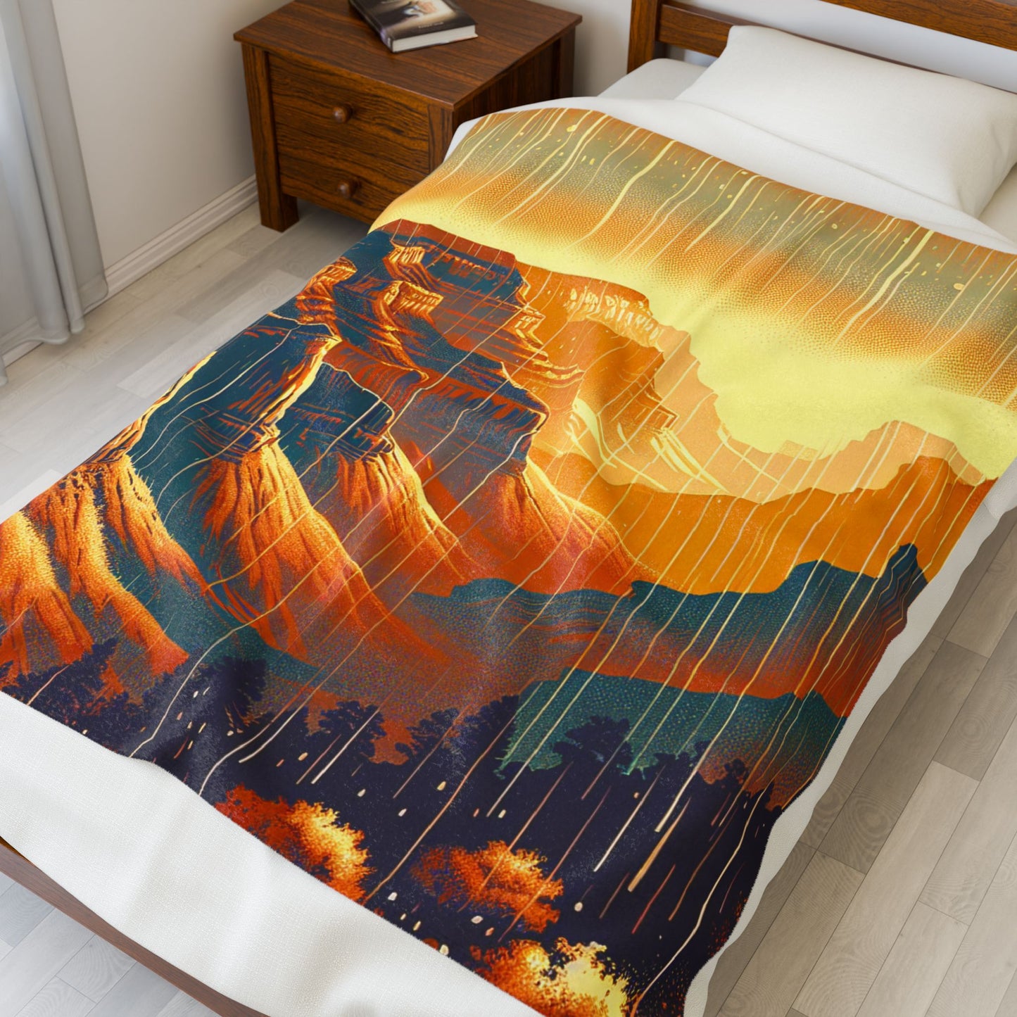 Canyon Hues at Dawn- Plush Blanket