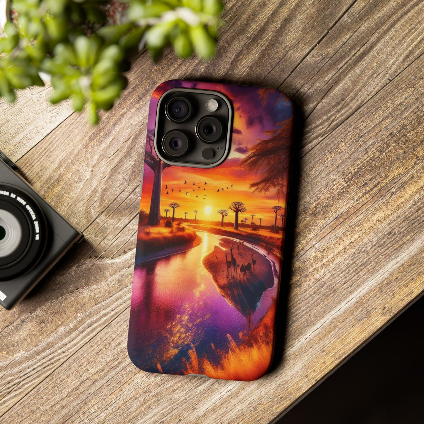 Journey Through Radiant Savannah - Phone Case