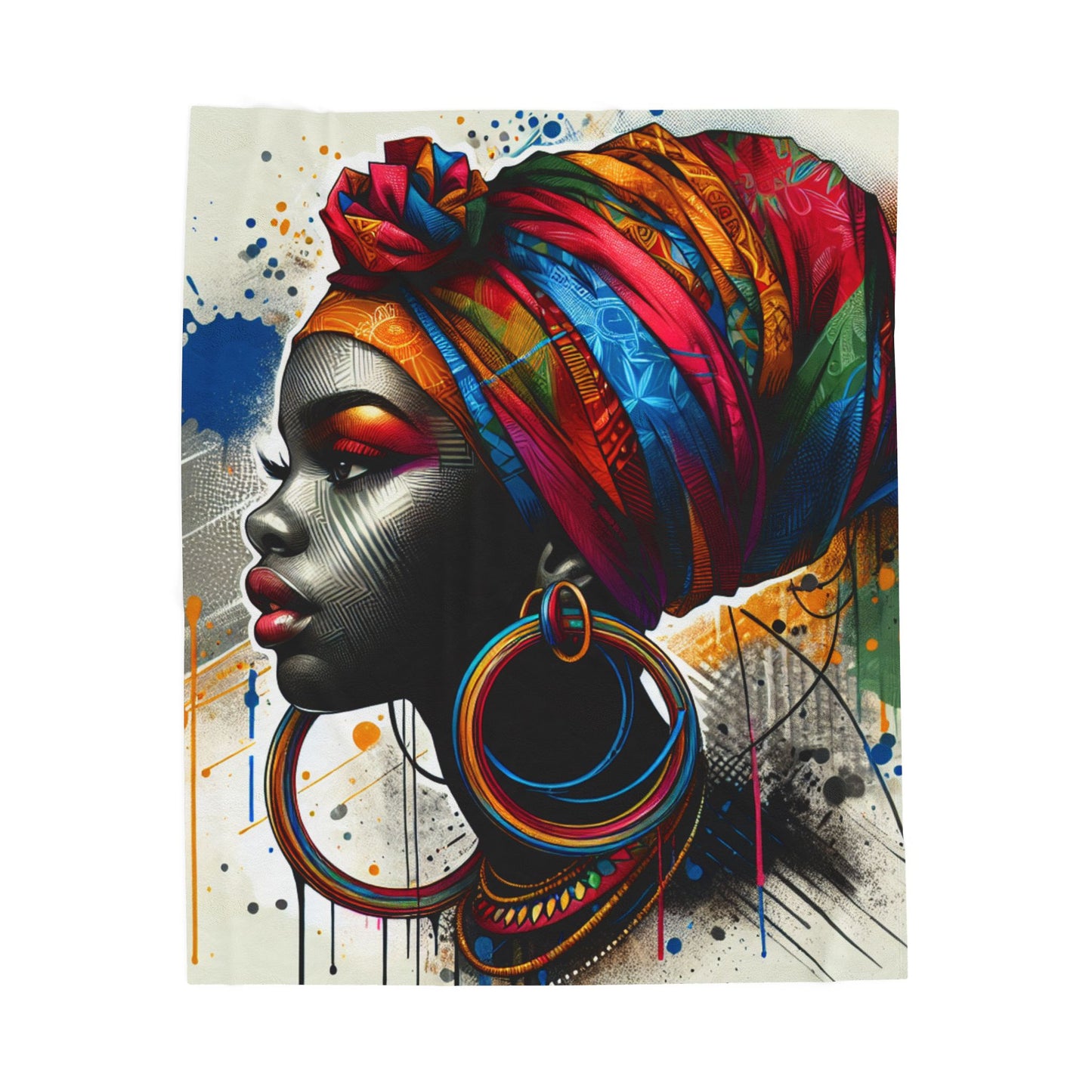 Melanin Patterns of Identity - Plush Blanket