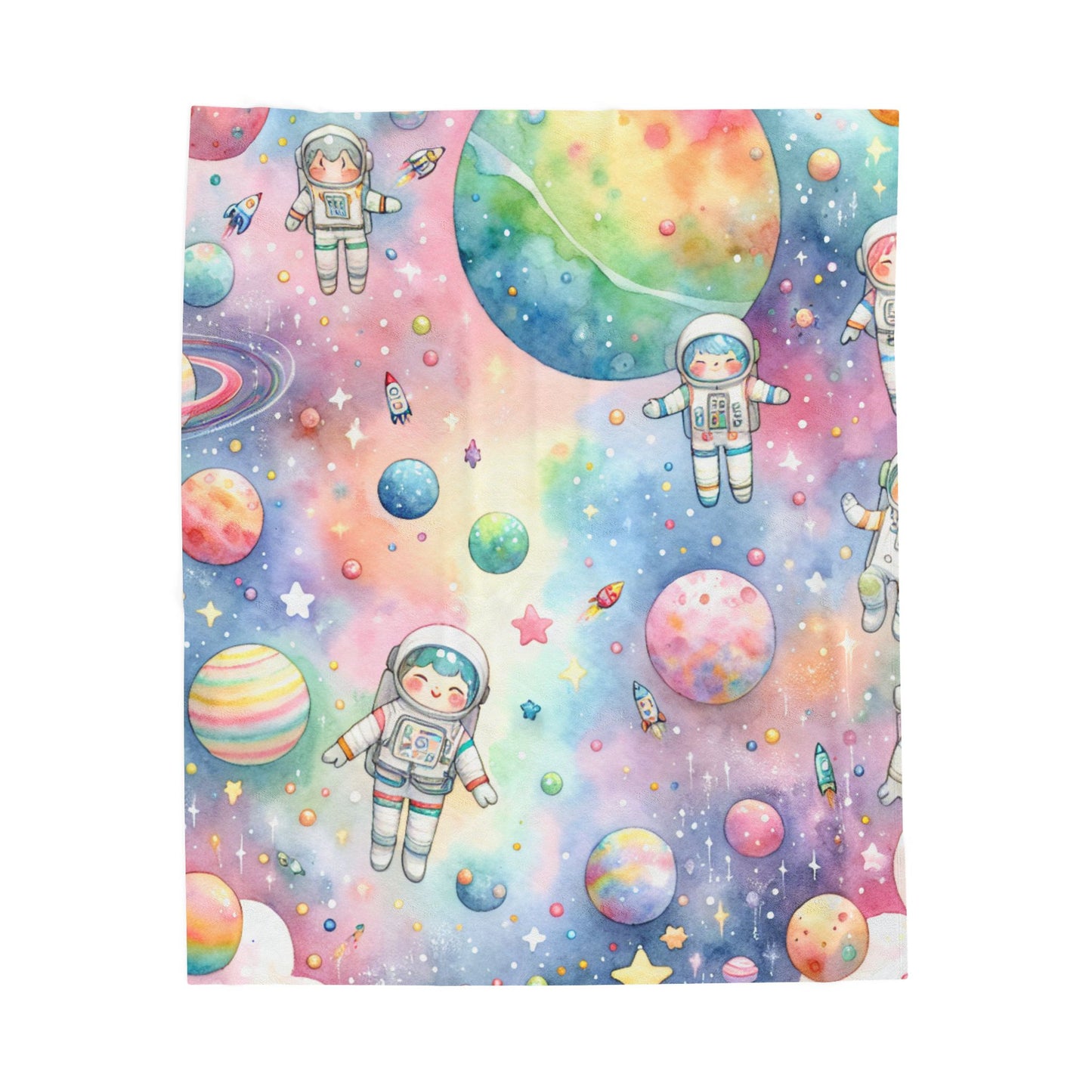 Explorers Among Planets - Plush Blanket