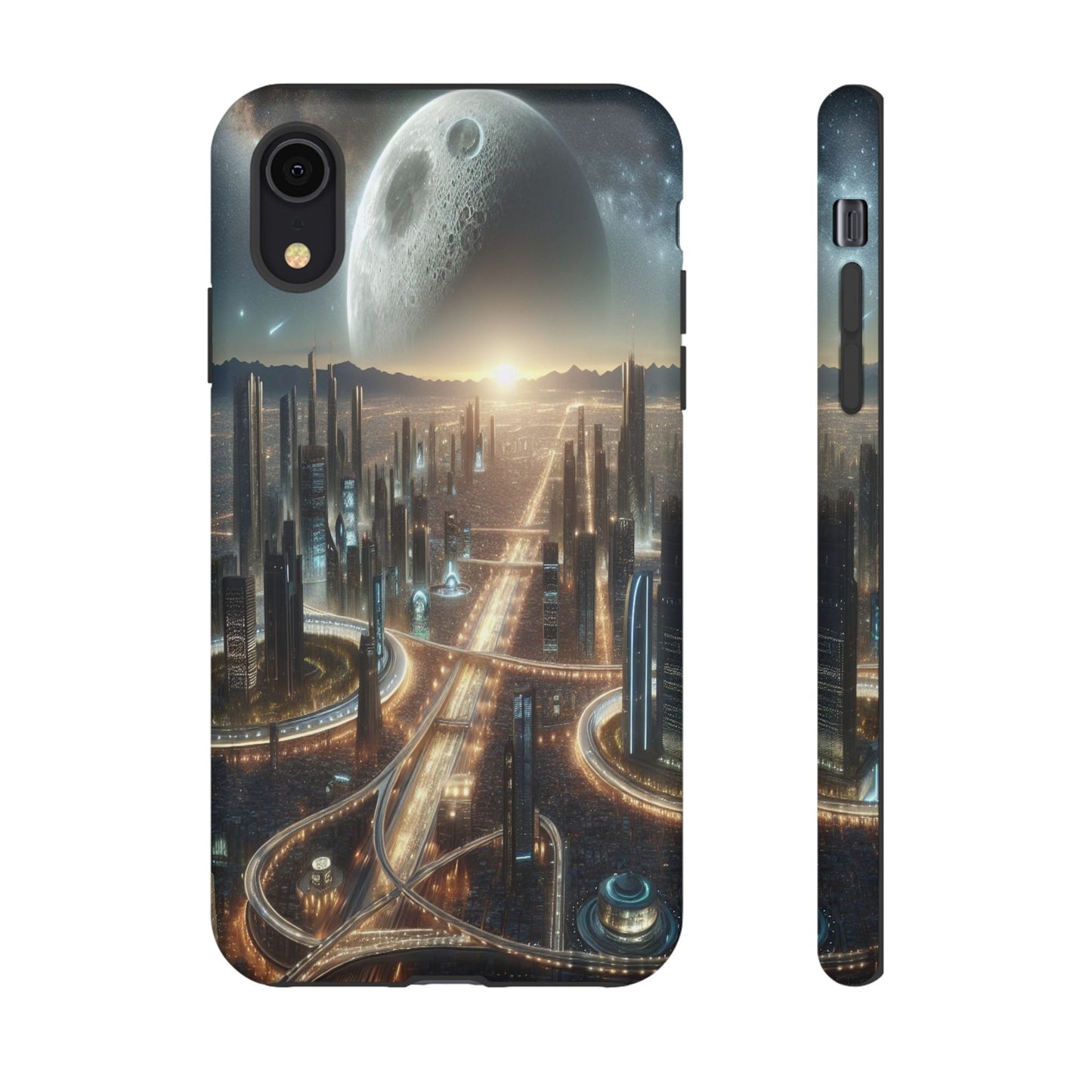 Protective Celestial Cityscape Iphone Case Compatible With Iphone 16 15 14 - Phone Cover