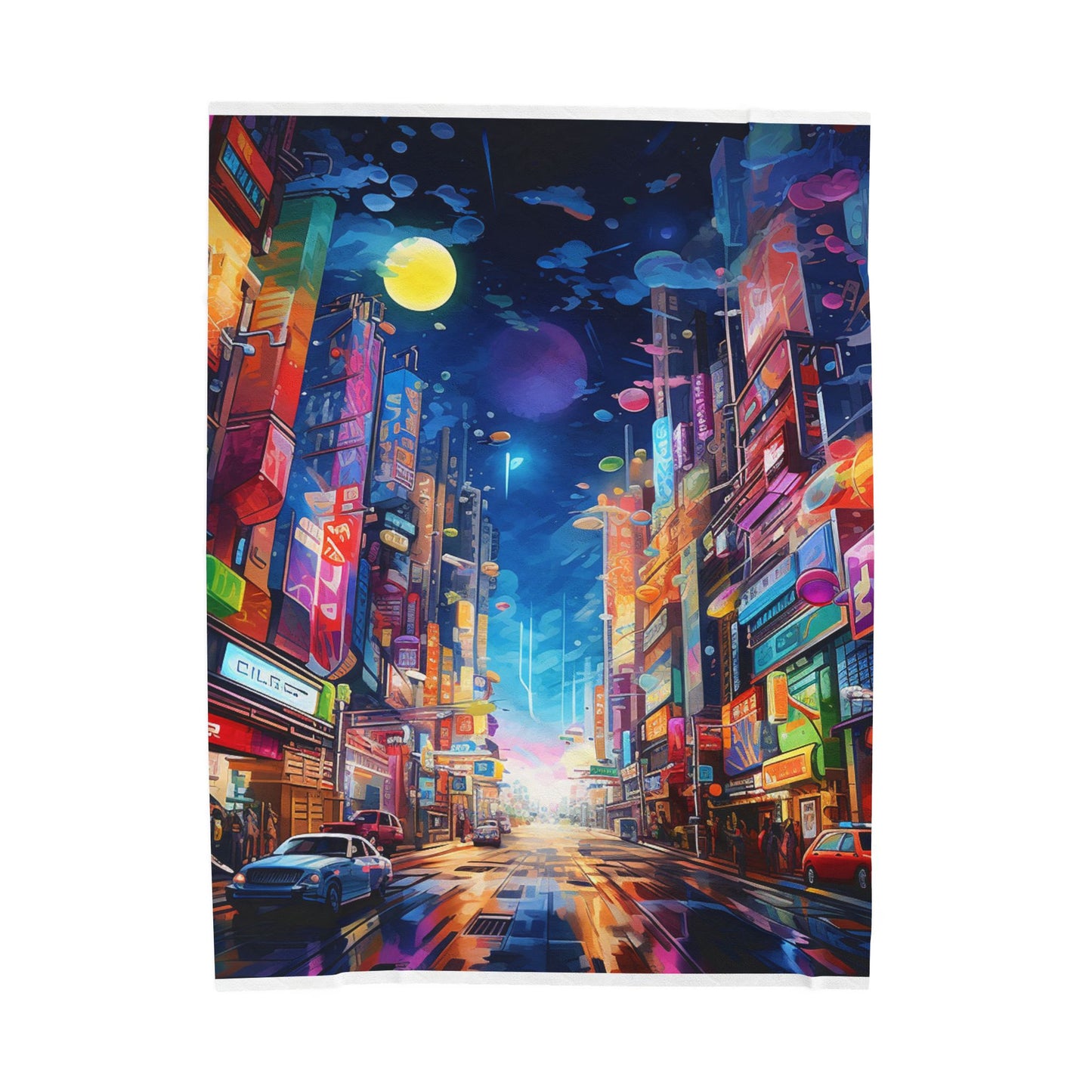 City Pulse at Dusk- Plush Blanket