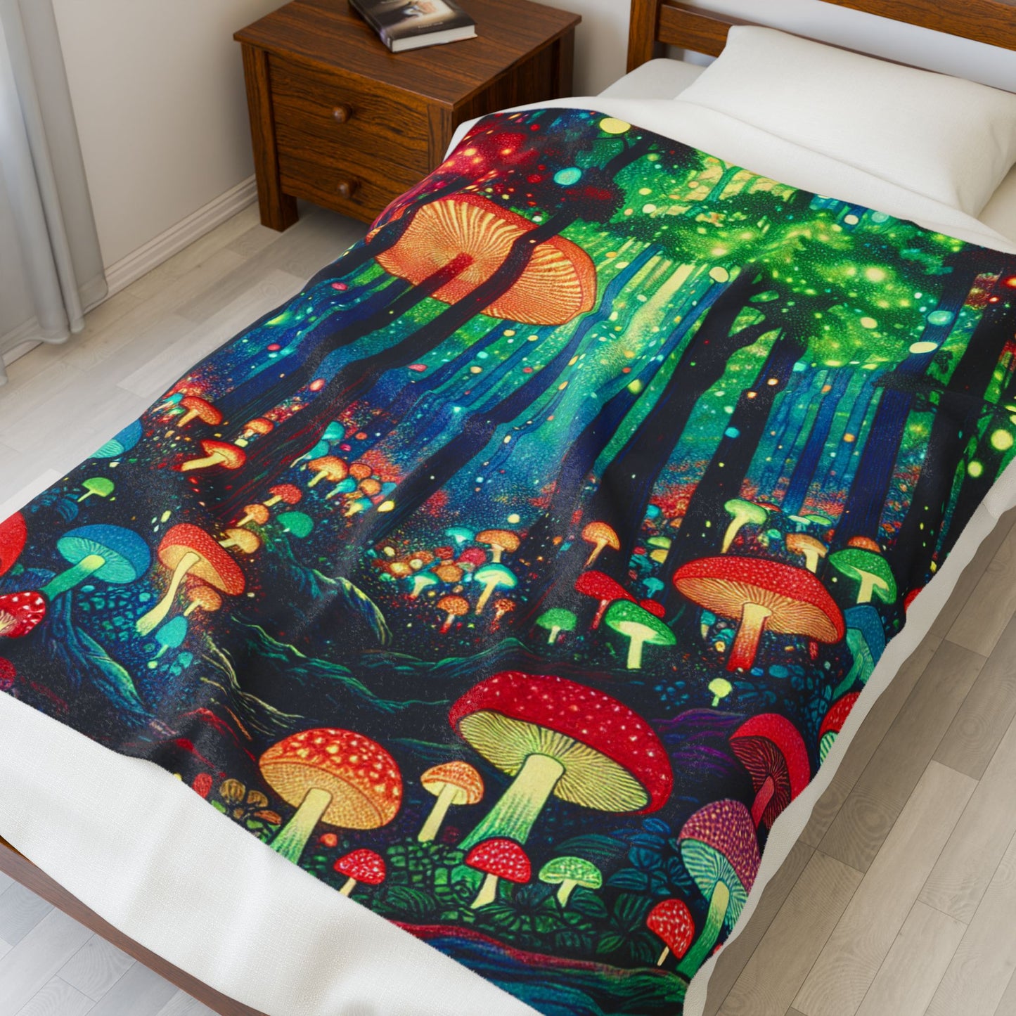 Mushroom Wonderland - Plush Blanket