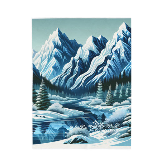 Winter Wilderness Majesty - Plush Blanket