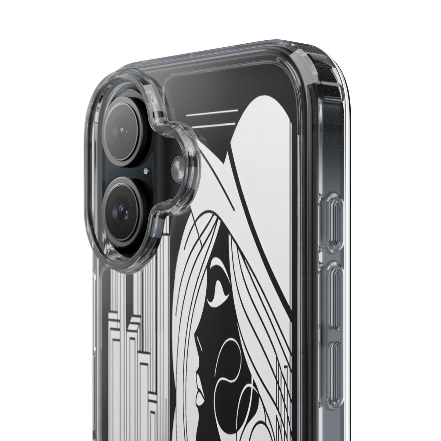 Transparent Silhouette of a Modern Vision Iphone Case Compatible With Iphone 16 15 14 - Clear Phone Cover