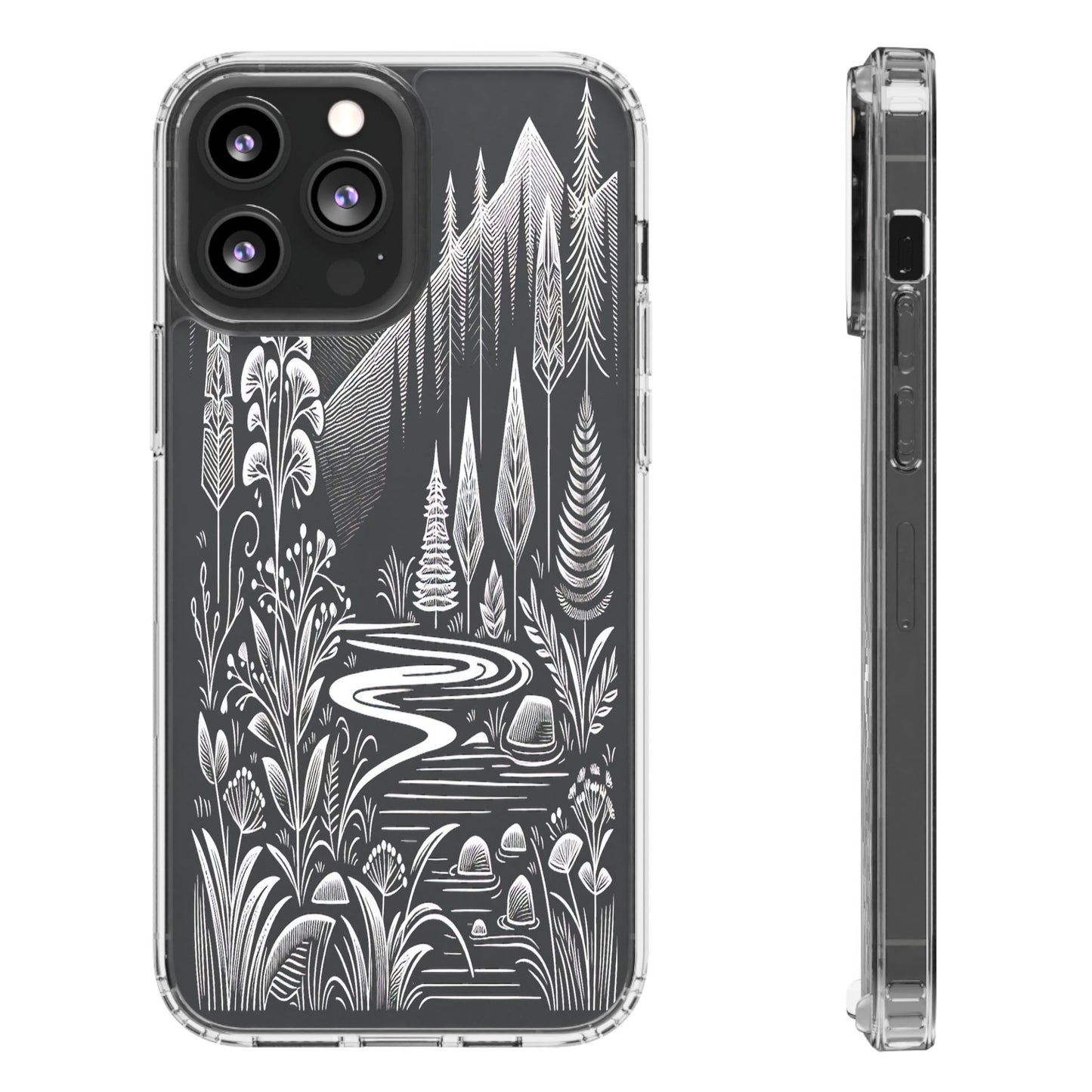 Transparent Alpine Wilderness Pathways Iphone Case Compatible With Iphone 16 15 14 - Clear Phone Cover
