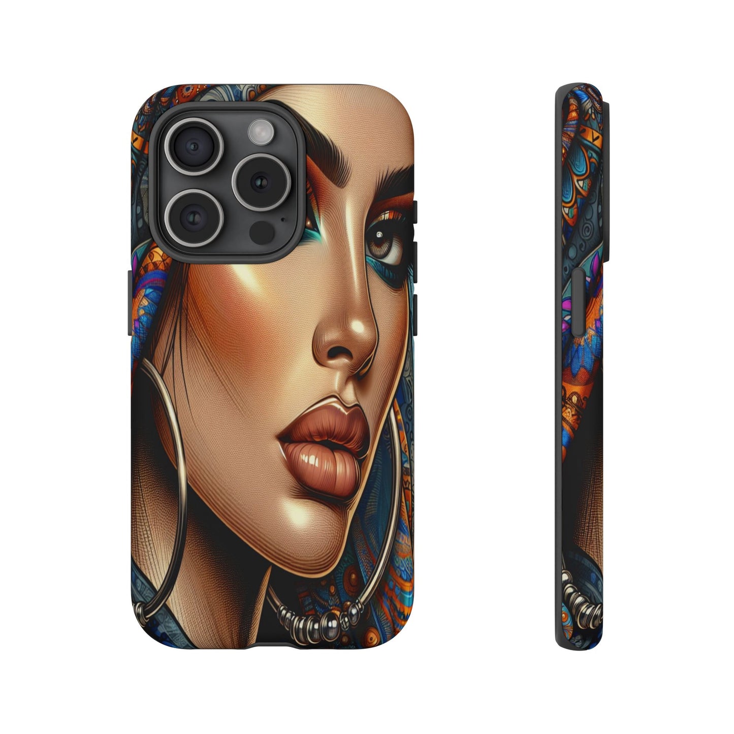 Protective Mystical Portrait in Patterns Iphone Case Compatible With Iphone 16 15 14 - Phone Cover