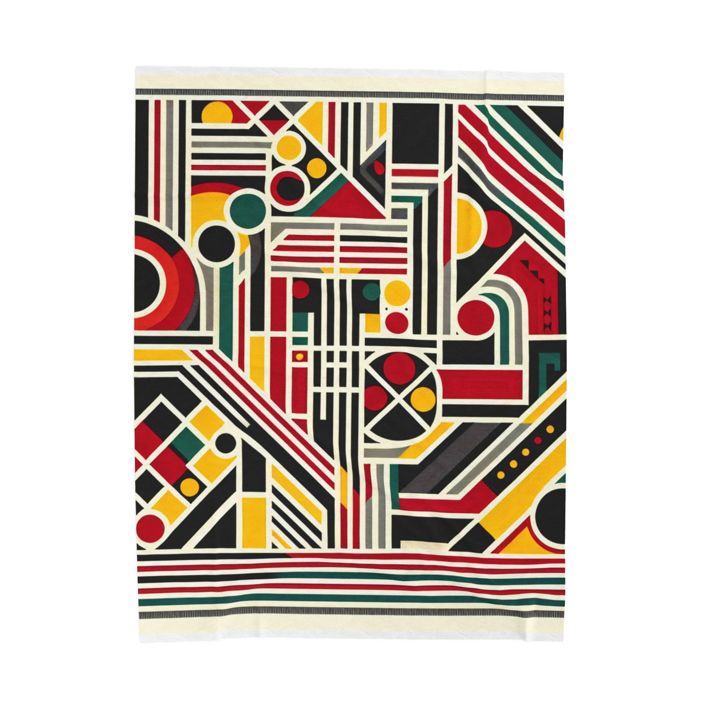 Rhythmic Geometry - Plush Blanket