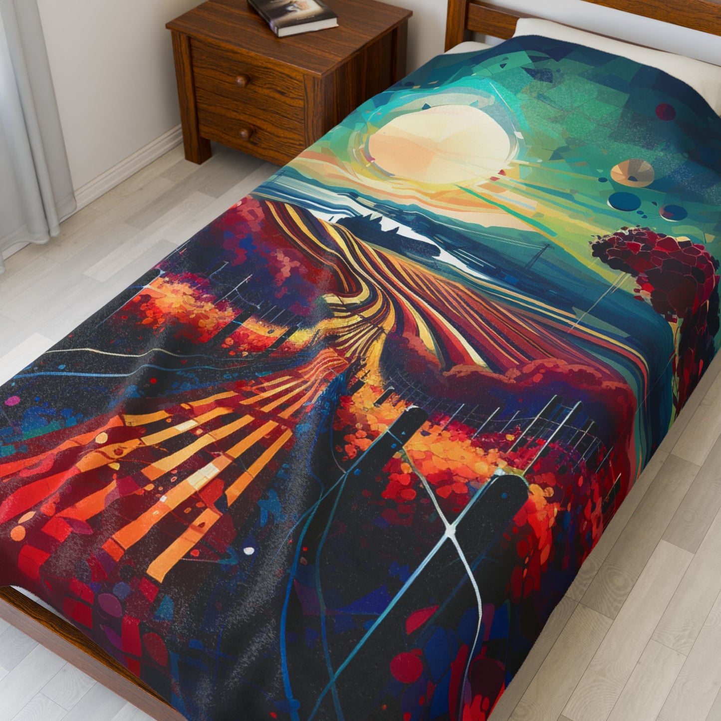 Spectral Vineyard Dreamscape- Plush Blanket