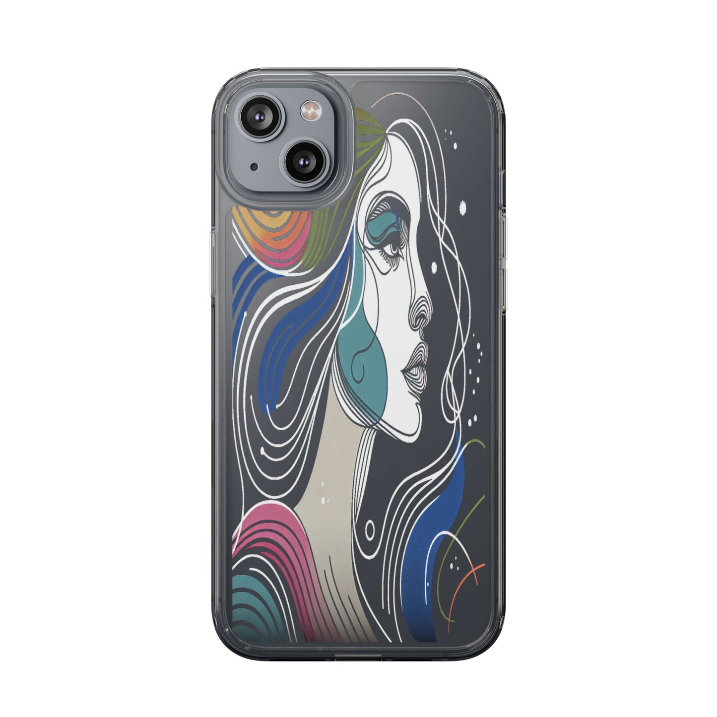 Transparent Portrait of Imagination Iphone Case Compatible With Iphone 16 15 14 - Clear Phone Cover