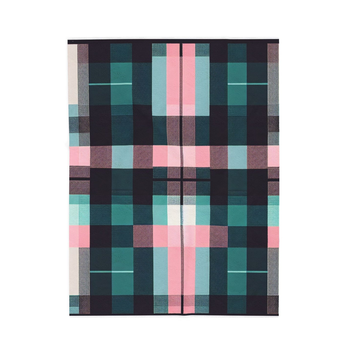 Pastel Plaid Panorama- Plush Blanket