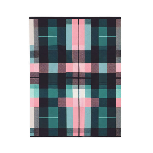 Pastel Plaid Panorama- Plush Blanket