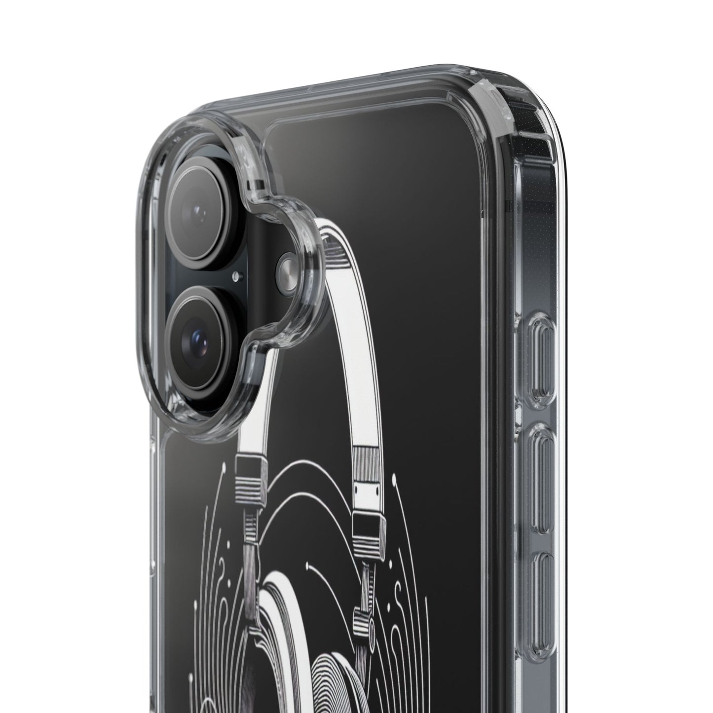 Transparent Sound Waves Unleashed Iphone Case Compatible With Iphone 16 15 14 - Clear Phone Cover