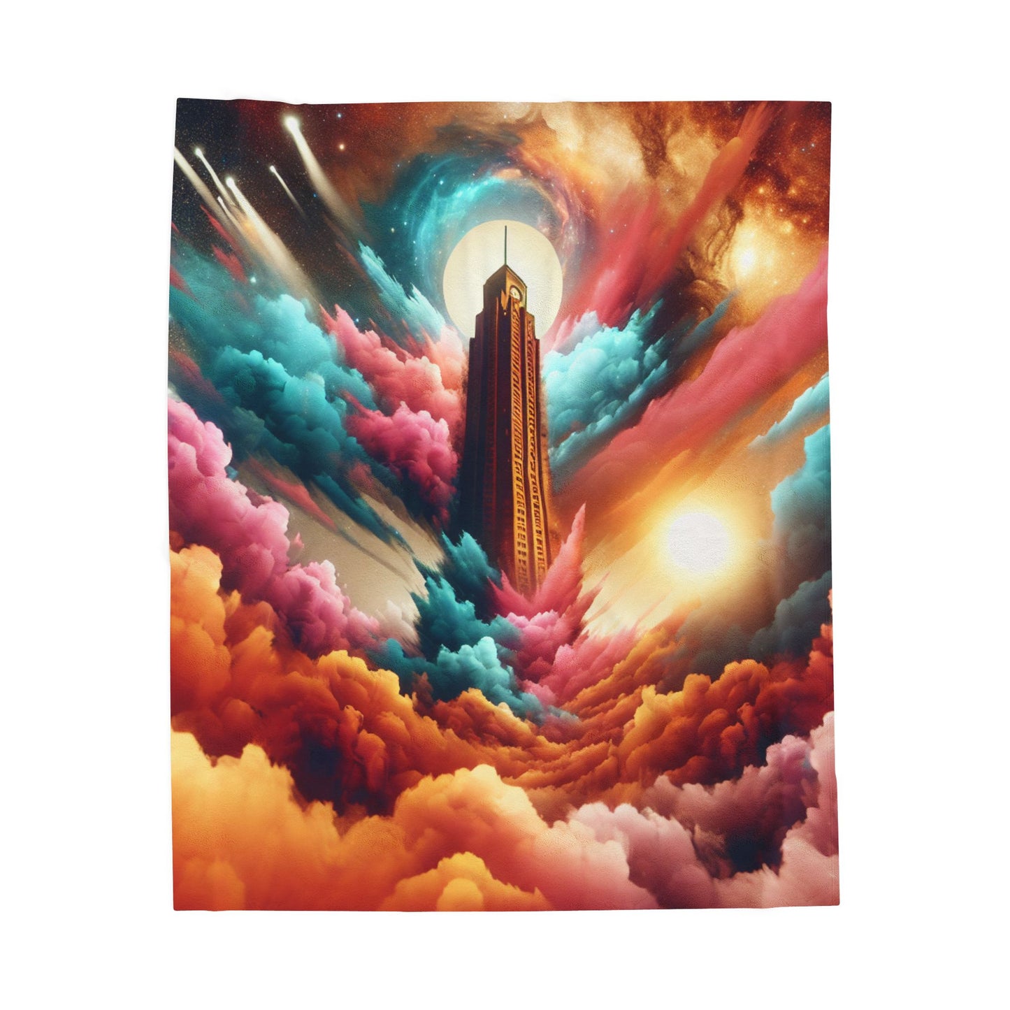 Tower in the Clouds - Plush Blanket