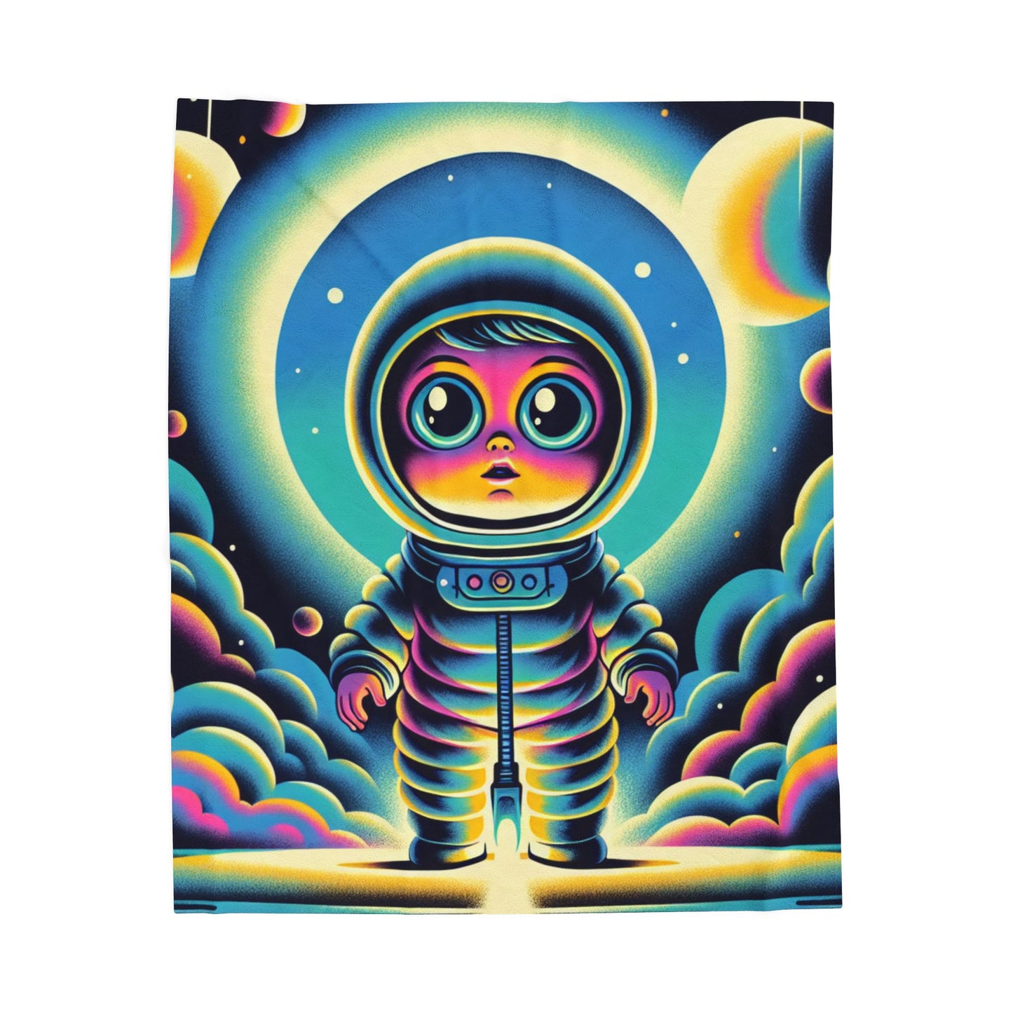 Cosmic Explorer in Orbit - Plush Blanket