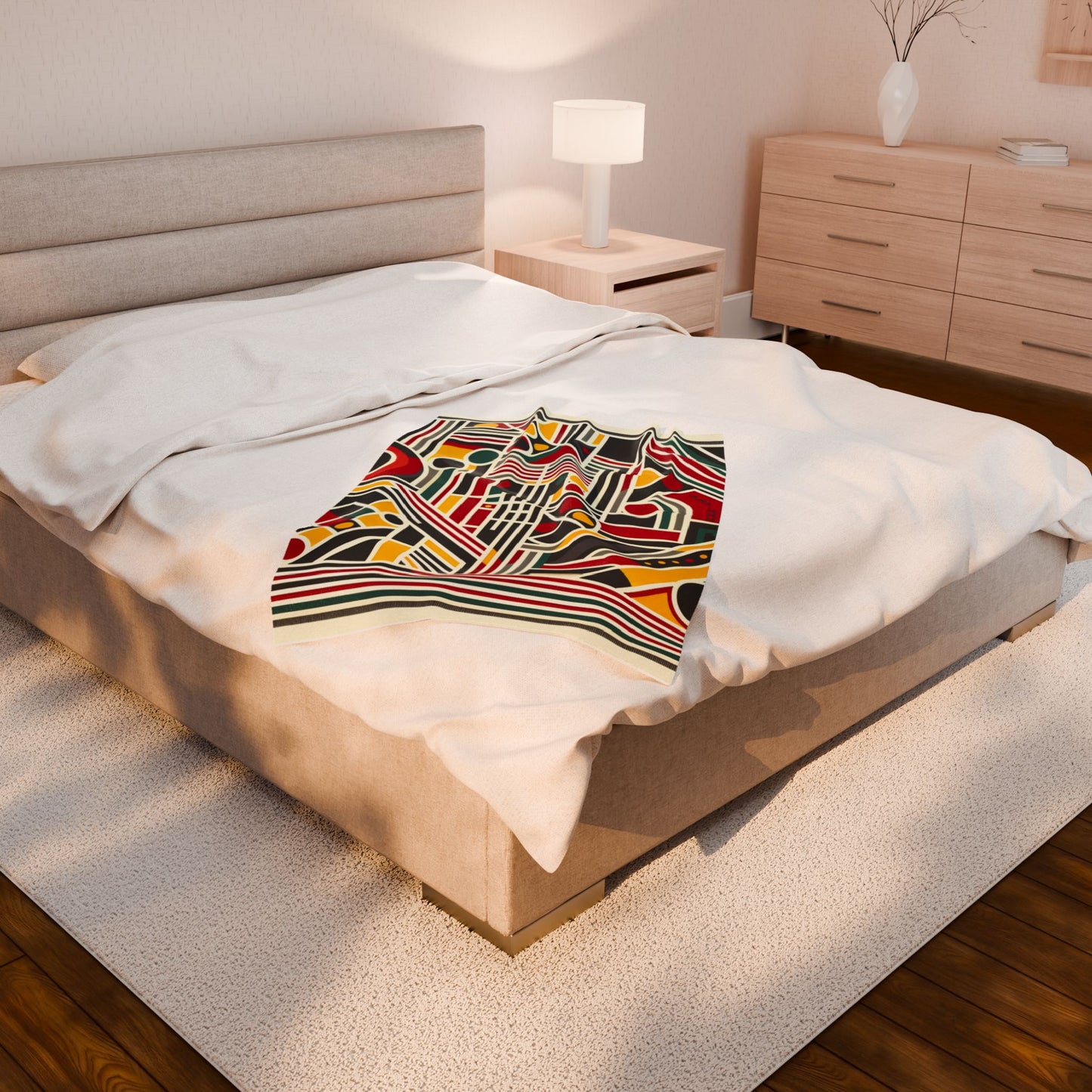 Rhythmic Geometry - Plush Blanket