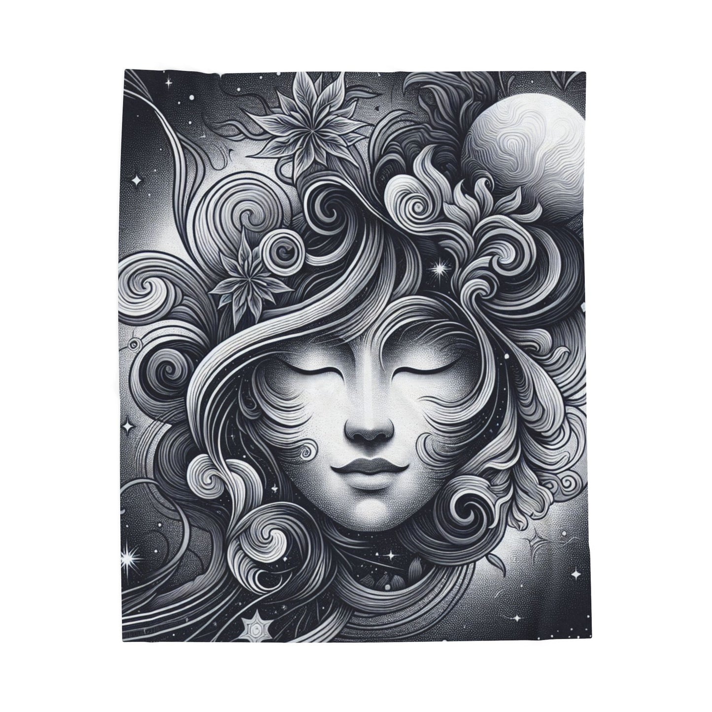 Celestial Muse of Dreams - Plush Blanket